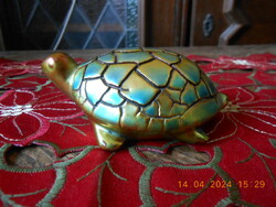 Zsolnay's rare eosin shrunken glazed tortoise