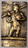 1909. Spárta Atlétikai Klub bronz sport emlékérem, Csillag István (37)