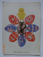 Régi grafikus húsvéti üdvözlő képeslap, Ernyei Sándor rajz