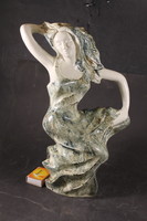 Signed Art Nouveau statue vase 830