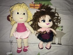 2 Pcs very beautiful, cute crochet baby doll doll toy little girl handmade unique