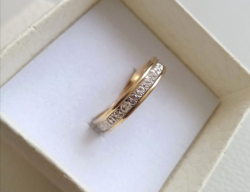 Very nice yellow and white gold 14 carat ring