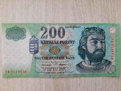 200 forint bankjegy FB sorozat 2002 ropogós bankjegy UNC