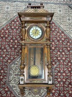 Carved pewter wall clock 125cm