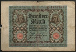 D - 204 -  Külföldi bankjegyek: Németország 1920  100 márka