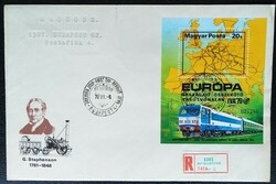 Ff3325 / 1979 railways of Europe block ran on fdc
