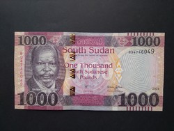 South Sudan 1000 pounds 2021 unc