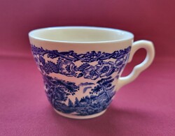 Angol kék jelenetes porcelán kávés teás csésze