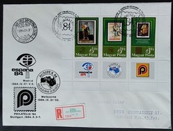 Ff3627a-c / 1984 stamp exhibitions i. Block ran on fdc