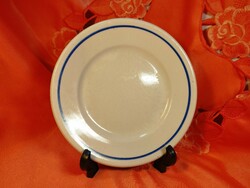 Zsolnay thick porcelain deep blue striped cake plate