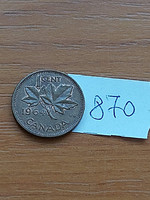 Canada 1 cent 1964 ii. Queen Elizabeth, bronze 870