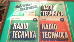 Rádiótechnika 1936 , 1938 , 1947 , 1948 évi számok   4 db.