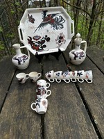 French faience set marked: luneville