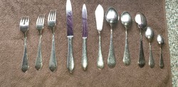 Silver-plated German cutlery set marked 150.