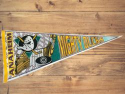 Anaheim Mighty Ducks (eredeti) Vintage NHL - USA - 1994 - filc hokis zászló gyűjtői darab