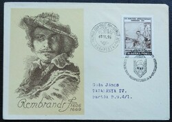 Ff2599 / 1969 art congress - rembrandt stamp ran on fdc