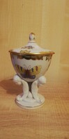 Old rare sugar bowl with Victoria pattern from Herend