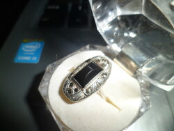 Art deco silver ring