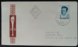 Ff1870 / 1961 Kilian György stamp ran on fdc