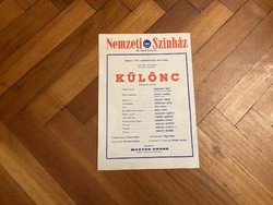 Nemzeti Színház - Illyés Gyula : Különc , plakát 1977 .