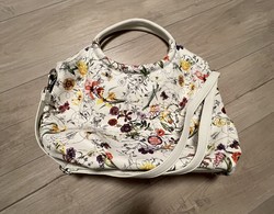 Women's fashion bag, field flower pattern on a white background