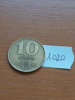 Hungarian People's Republic 10 forints 1986 aluminium-bronze 1020