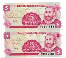 5 Centavo 2 serial number trackers Nicaragua