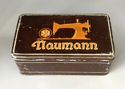 Régi Naumann varrógépes fémdoboz 1920-1940