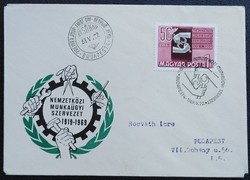 Ff2597 / 1969 50 years of the international labor organization stamp ran on fdc