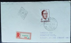 FF1869 / 1961 Rózsa Ferenc bélyeg FDC-n futott hátoldali tarifakiegészítéssel