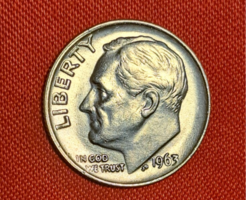 1965. USA ezüst Roosevelt 1 dime (657)