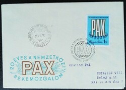Ff2598 / 1969 organized peace movement - pax stamp ran on fdc