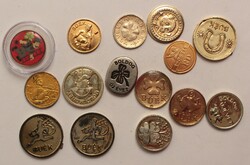 BÚÉK! zseton lot 15 db - benne eurocent 50 cent