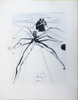 Salvador dali: divine play - purgatory - etching with certification