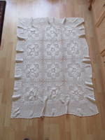 Old, large, rectangular, crocheted tablecloth. Negotiable!