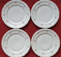 4pcs rheinkrone bavaria German porcelain small plate cookie plate with rose flower pattern with gold edge