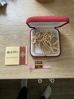 2 original Majorica pearl necklaces - certificate / gift box