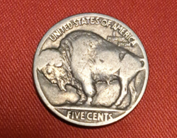 1937. Buffalo/indián fej nickel 5 cent USA (767)