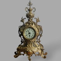 Antik barokk réz kandalló óra