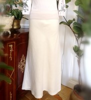 Laura ashley cream white linen long skirt size 16 44