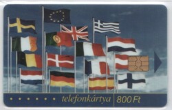 Magyar telefonkártya 1204  2003  Zászlók  SIE   47.500 Db.