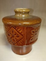 Retró barna kerámia váza
