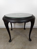 Neobaroque round dark brown coffee table