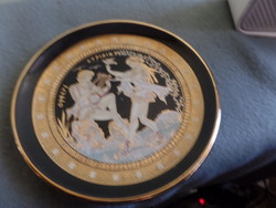 Greek plate with 24 carat gold