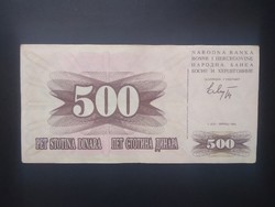 Bosznia Hercegovina 500 Dinara 1992 F
