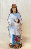Virgin Mary statue with Hungarian coat of arms