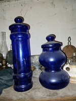 Old blue bottles