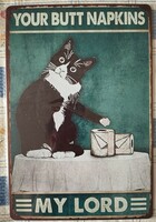 Cat picture, home decoration, tin wall picture