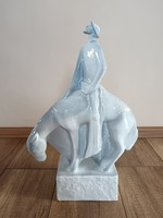 Régi Zsolnay Don Quijote porcelán figura