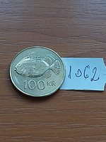Iceland 100 kroner 2011 nickel-brass, sea hare fish 1062